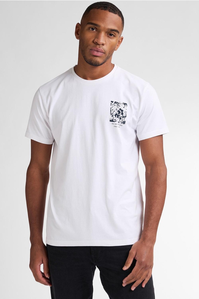 TSHIRT MET PRINT M 1050 TSR115 0000 Bright White